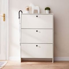 Tủ giày 3 cánh lật full trắng - GP321