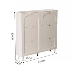 Tủ giày TC 6 cánh lật trắng GP333