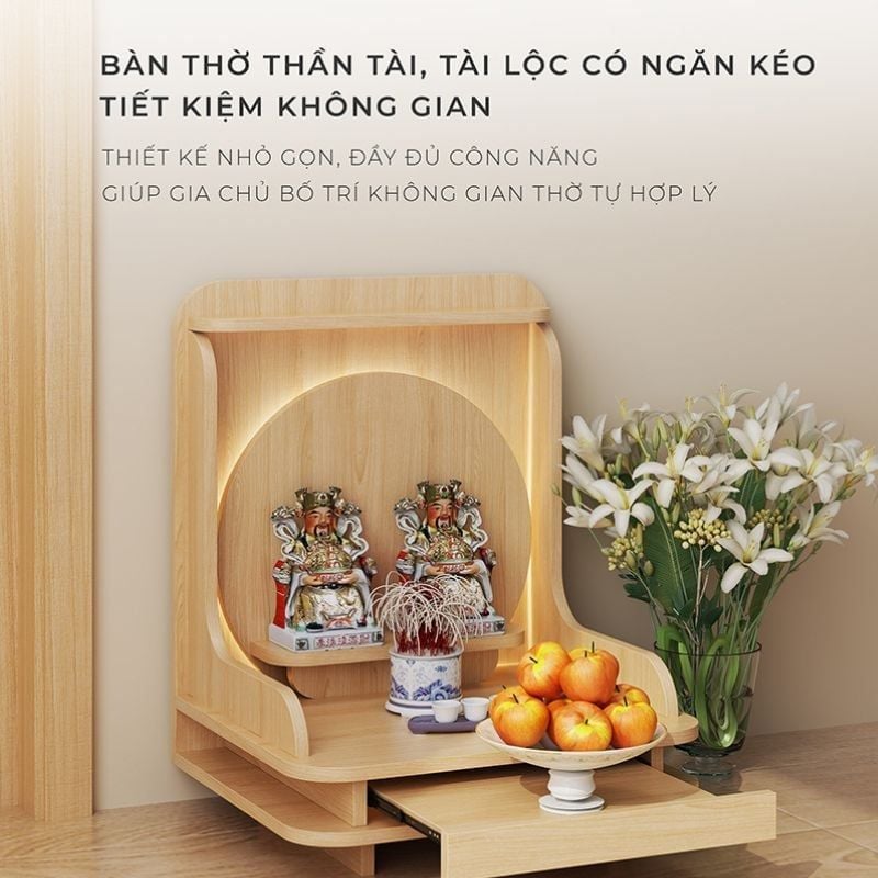 Bàn thờ thần tài phong thủy GP337