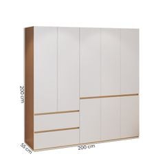 Tủ 5 Cánh Vân Gỗ Trắng GP341