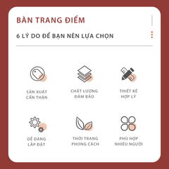 Bàn trang điểm cảm ứng đèn LED - GP202