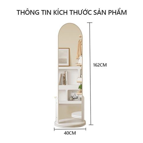 Gương Đứng Xoay 360 Vân Gỗ GP312