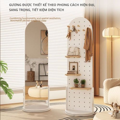 Gương Đứng Xoay 360 Vân Gỗ GP312