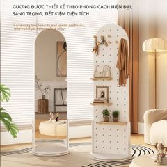 Gương Đứng Xoay 360 Vân Gỗ GP312