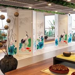 Bình phong phong thủy họa tiết sang trọng - BP.IN.04