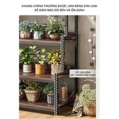 Kệ Cây Đa Tầng Gỗ 15 Ly Óc Chó Màu Đen GM124