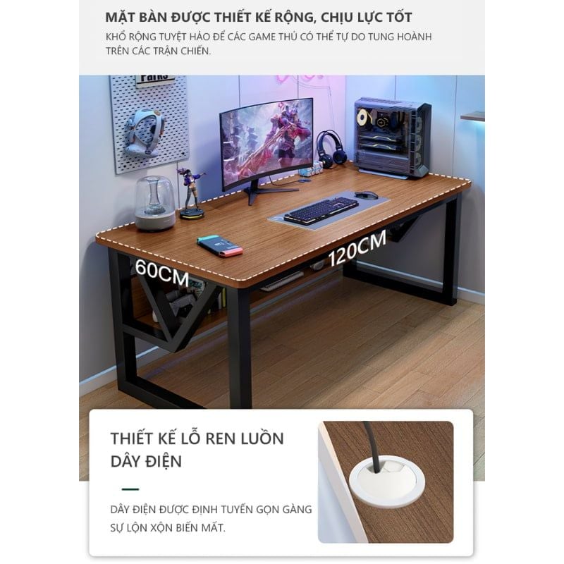 Bàn gaming chữ M GM68