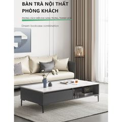 Bàn trà sofa mặt vân đá GP296