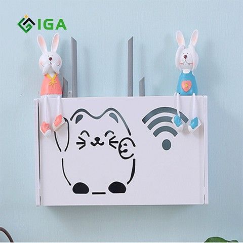 Kệ Treo WIFI hình mèo,treo tường chắc chắn - IG345
