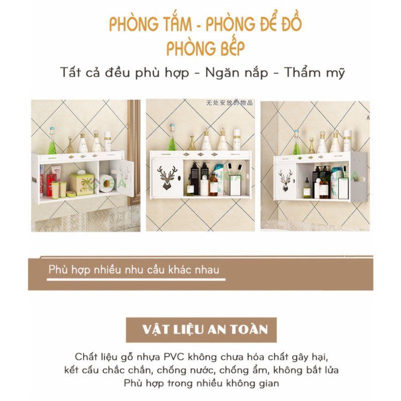Kệ Nhà Tắm Thông Minh IGA Họa Tiết Hươu - IG393