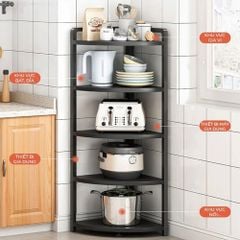 Kệ Góc Đa Năng Gỗ 15 Ly Đen Hiện Đại GM119