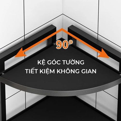 Kệ Góc Đa Năng Gỗ 15 Ly Đen Hiện Đại GM119