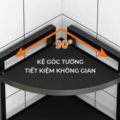 Kệ Góc Đa Năng Gỗ 15 Ly Đen Hiện Đại GM119