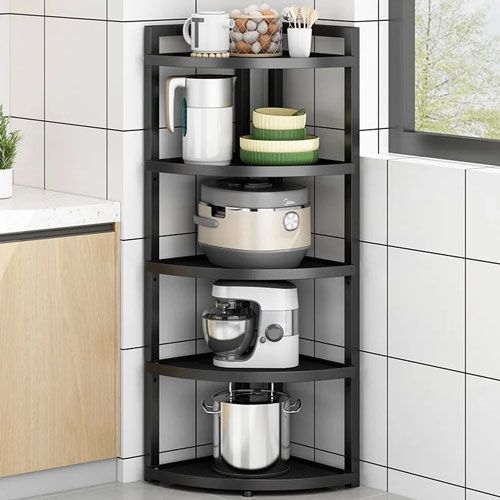 Kệ Góc Đa Năng Gỗ 15 Ly Đen Hiện Đại GM119