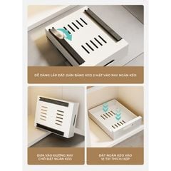Thiết bị nhà bếp, ngăn kéo kệ đựng gia vị nhỏ gọn, đa năng - GM165