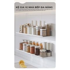 Kệ gia vị dán tường đa dạng kích thước cho phòng bếp - GM178