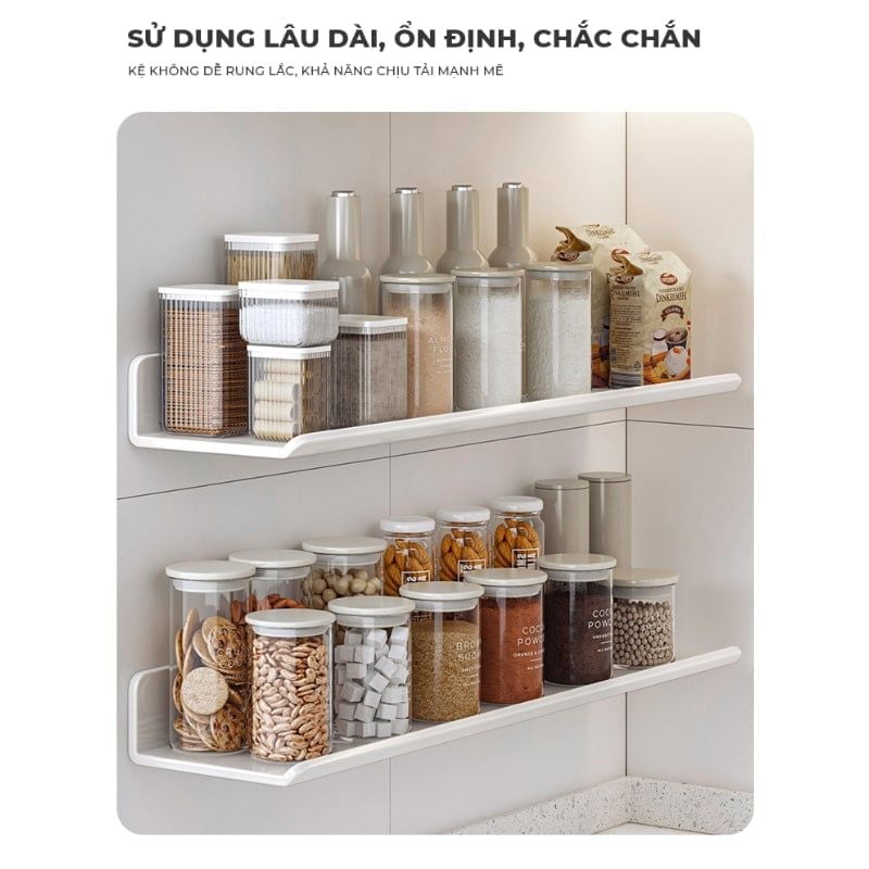Kệ gia vị dán tường đa dạng kích thước cho phòng bếp - GM178