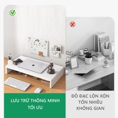 Kệ máy tính laptop màu trắng nhỏ gọn - GA27