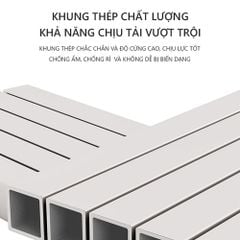 Kệ máy giặt ( khung trắng-vân gỗ 15ly) GM115
