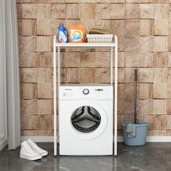 Kệ máy giặt ( khung trắng-vân gỗ 15ly) GM115