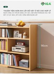 Kệ sách thông minh đơn giản IGA Màu trắng - Vân gỗ GP209