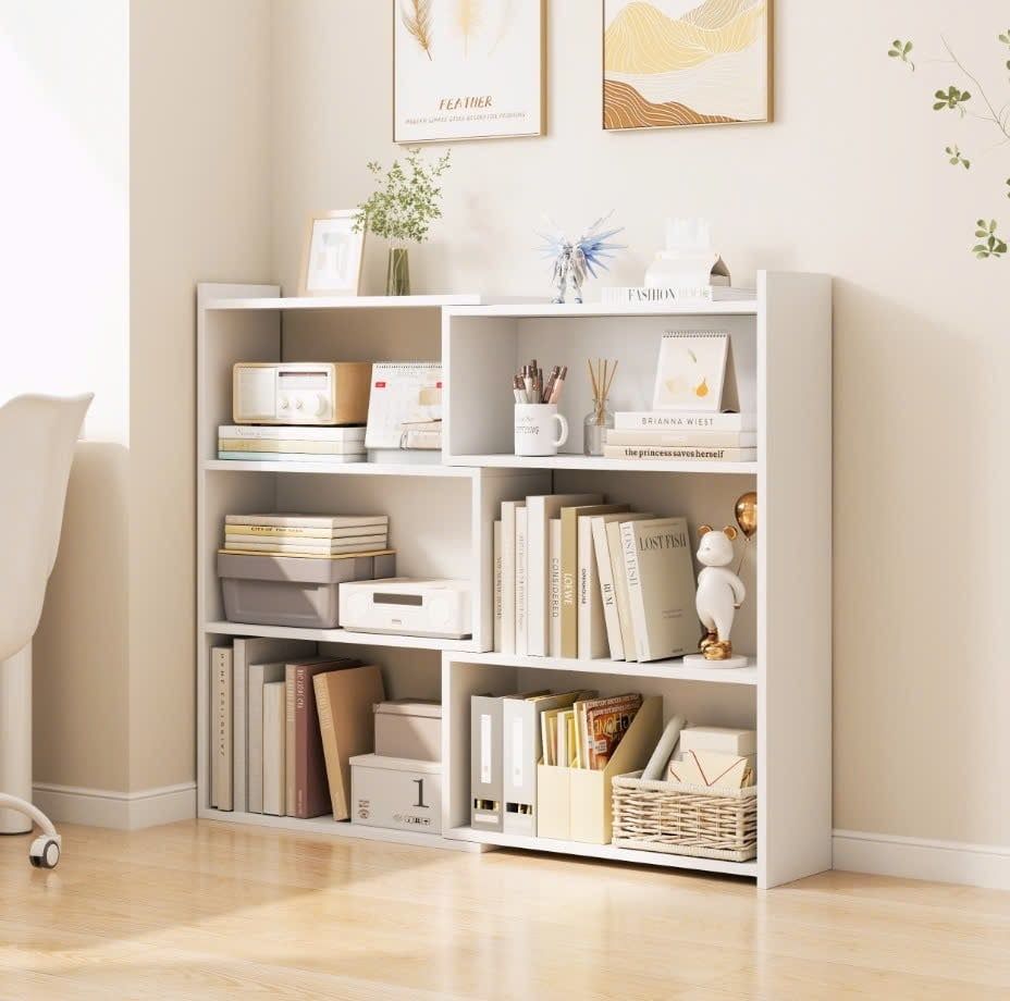 Kệ sách thông minh đơn giản IGA Màu trắng - Vân gỗ GP209