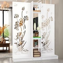 Kệ liền vách ngăn bình phong hoa sen - KLV