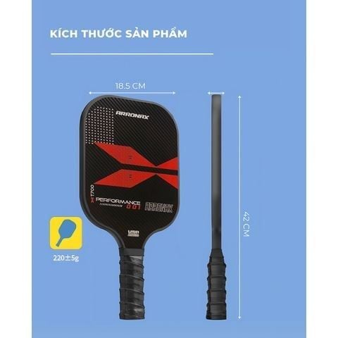 Vợt pickleball họa tiết đỏ cao cấp, chất lượng cao - PK02.1