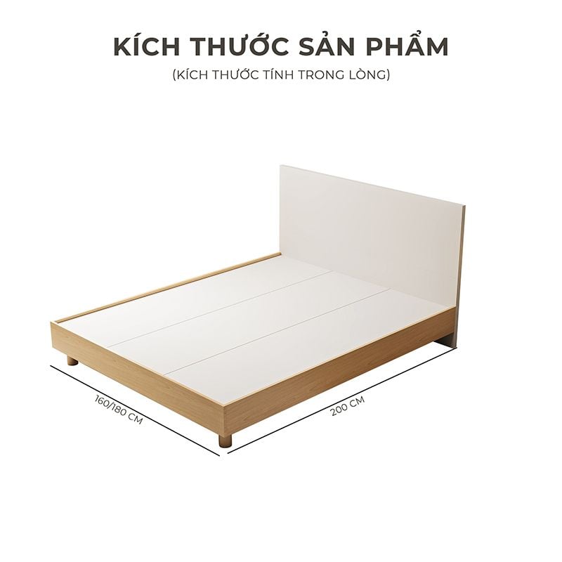 Giường bay vân gỗ trắng cao cấp - GP347
