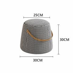 Ghế đôn da tròn trang trí có quai xách - GC25