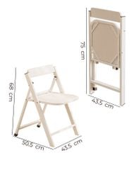 Combo bộ bàn ăn GP372.01 + 4 ghế gấp gọn GM192.11