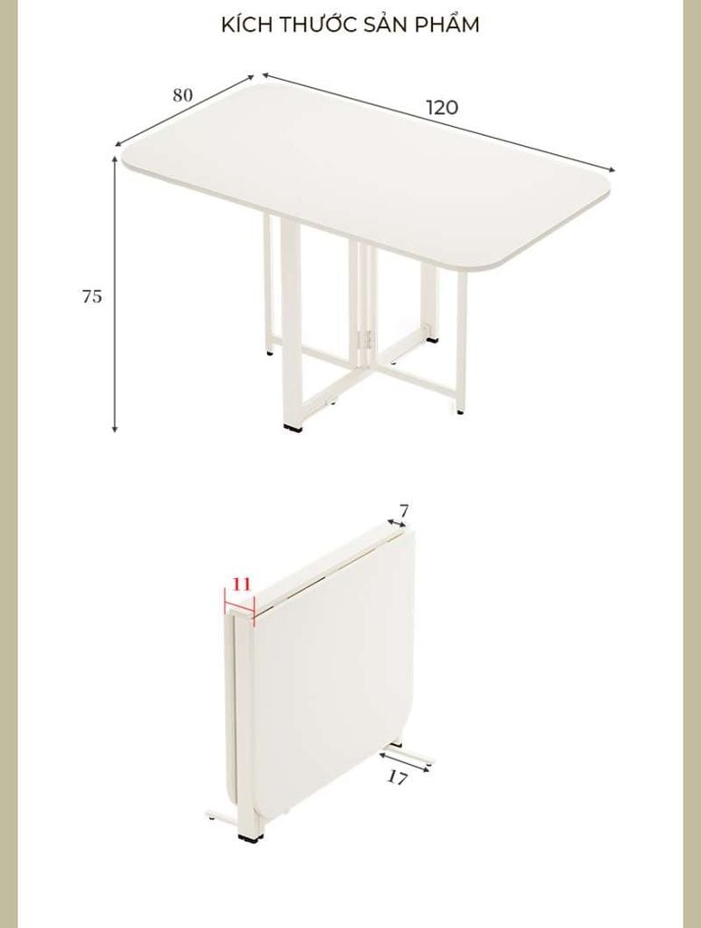 Bàn ăn gấp gọn thông minh, hiện đại dễ sử dụng - GM202