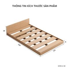 Giường bệt hiện đại màu vân gỗ - GP310