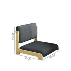 Ghế bệt lưng tựa gỗ vải cao cấp - PG22