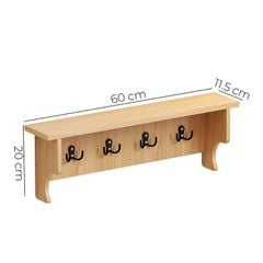 Kệ móc treo quần áo vân gỗ - GP398