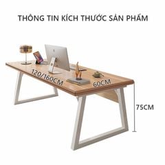 Bàn làm việc gỗ khung chân sắt cao cấp, sang trọng - GM121
