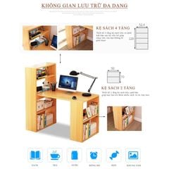 Bàn làm việc kết hợp kệ sách GP04