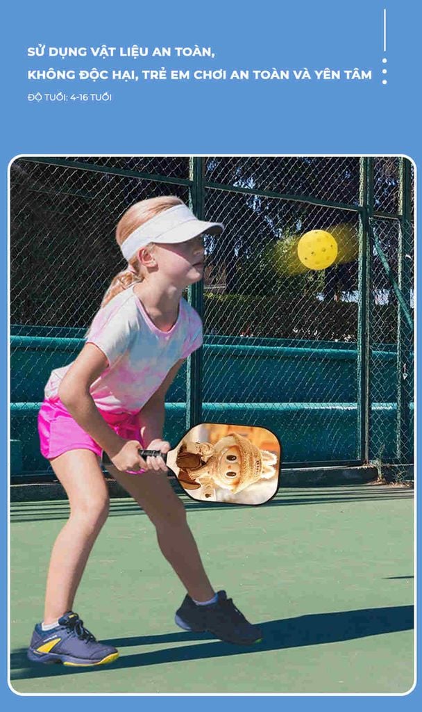 Vợt pickleball hoạt hình cho trẻ em - PK08