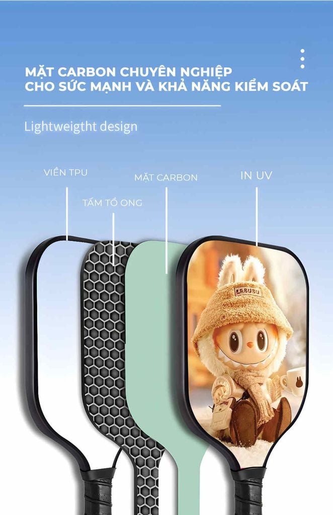 Vợt pickleball hoạt hình cho trẻ em - PK08