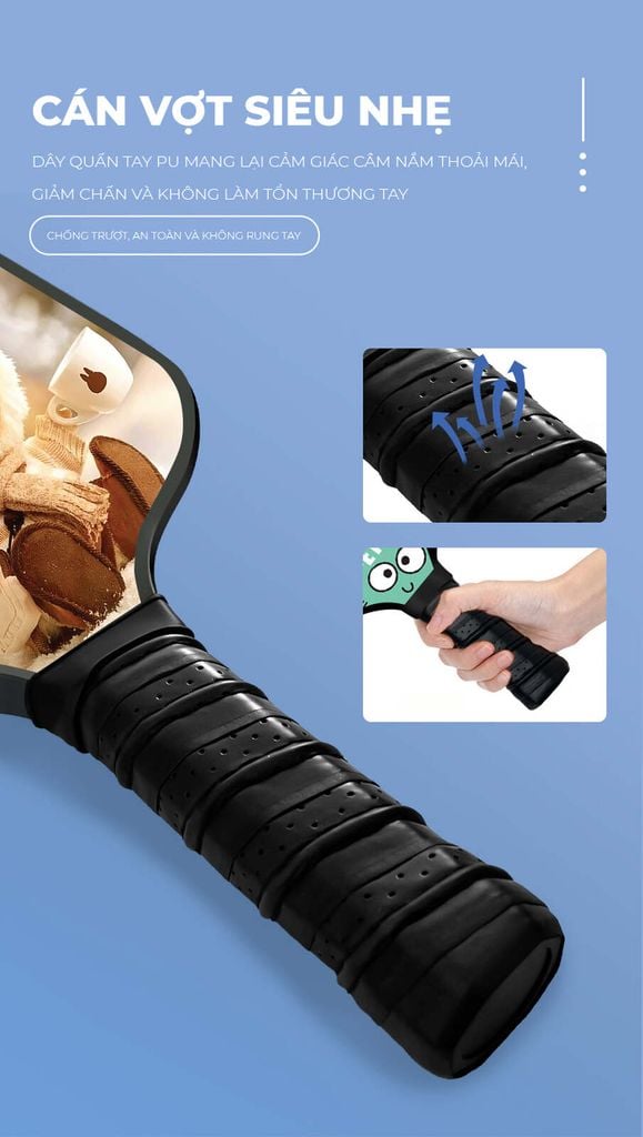 Vợt pickleball hoạt hình cho trẻ em - PK08