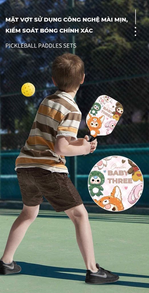 Vợt pickleball hoạt hình cho trẻ em - PK08