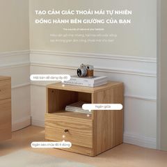Tab đầu giường gỗ đa năng phong cách Nordic - GP343