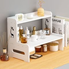 Giá mỹ phẩm để bàn đa năng 2 tầng, hình con hươu độc đáo - IG408