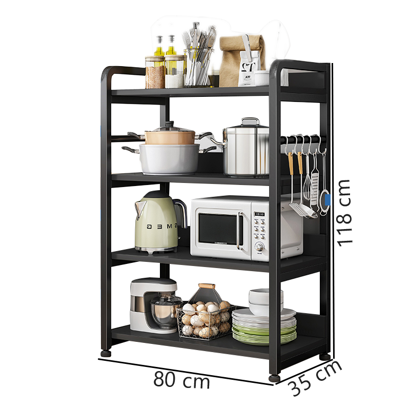 Kệ nhà bếp 5 tầng trắng vân gỗ - GM174