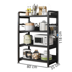 [Giảm giá 60%] Kệ nhà bếp 5 tầng trắng vân gỗ - GM174