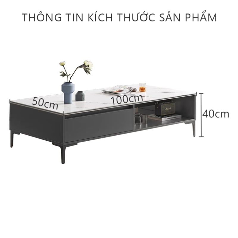 Bàn trà sofa mặt vân đá GP296
