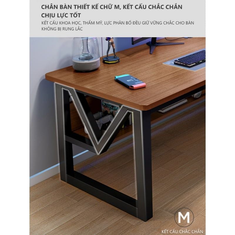Bàn gaming chữ M GM68