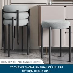 Ghế đôn tròn chân sắt GM78
