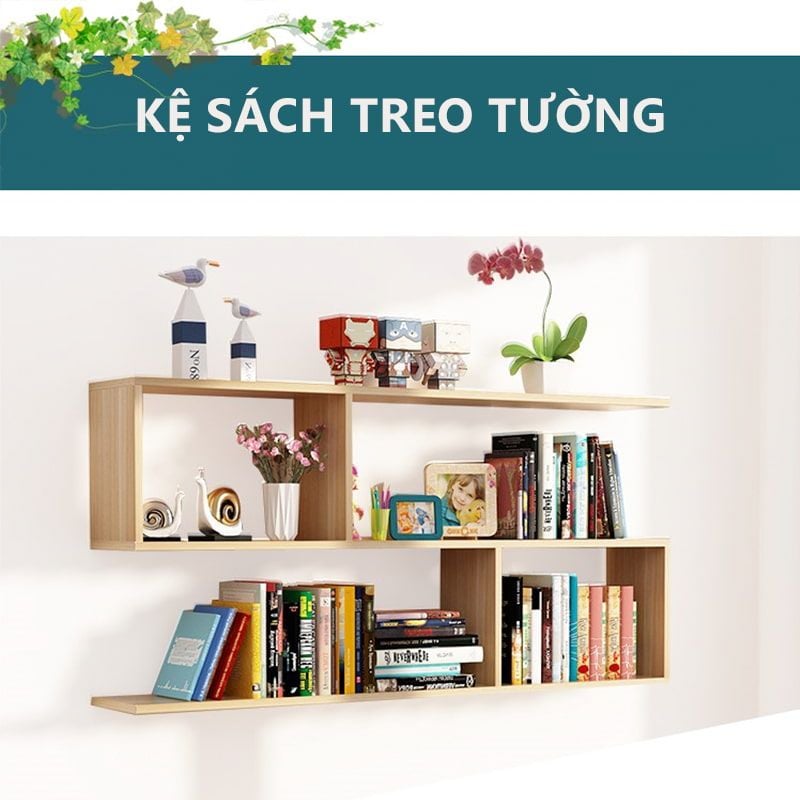 Kệ sách Treo Tường 2 Tầng GP13