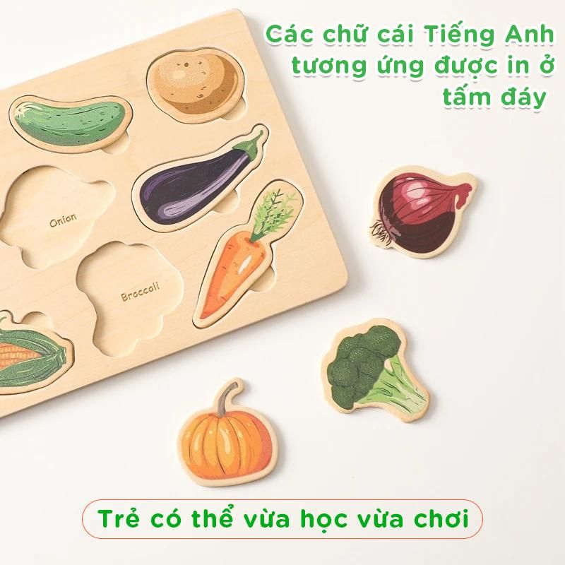 Bảng bận rộn nhận biết rau củ cho bé TOY09